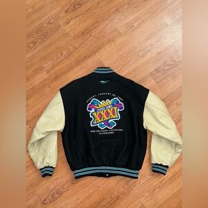 Vintage Reebok Super Bowl XXXI in New Orleans 1997 letterman jacket leather slv